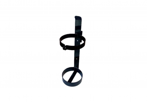 Soporte metálico tipo canastilla para extintor 10 lbs