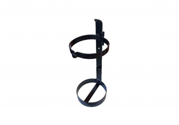 Soporte metálico tipo canastilla para extintor 20 lbs